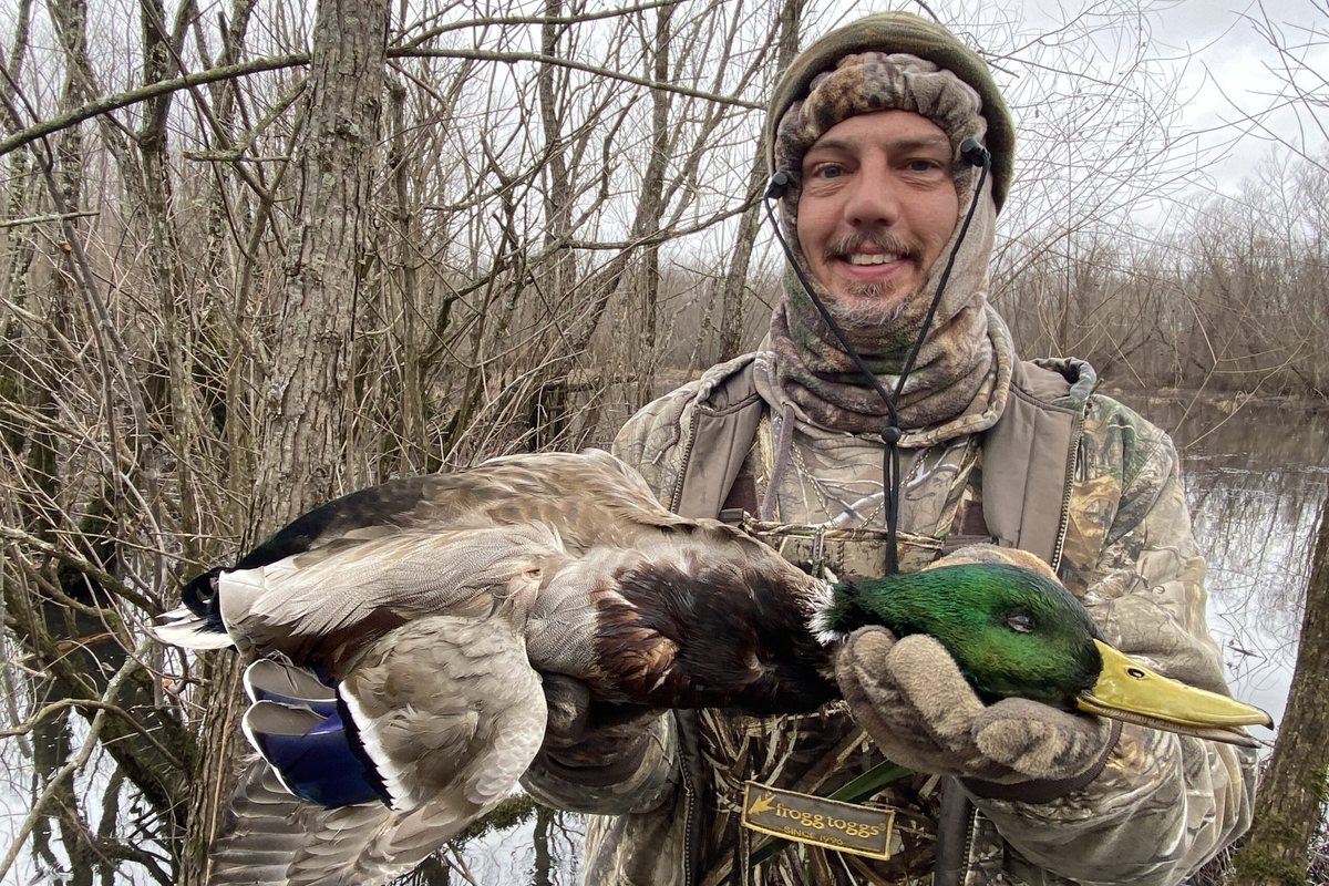 Ben with his first greenhead